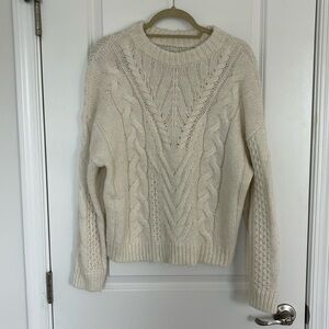 Cream Cable Knit Sweater